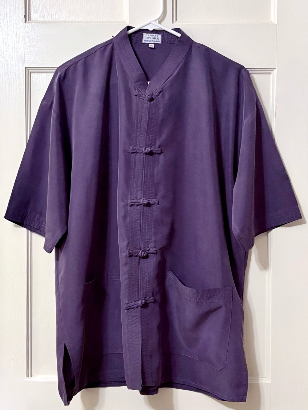 Traditional Chinese Kung Fu 100% Silk Shirt in Purple